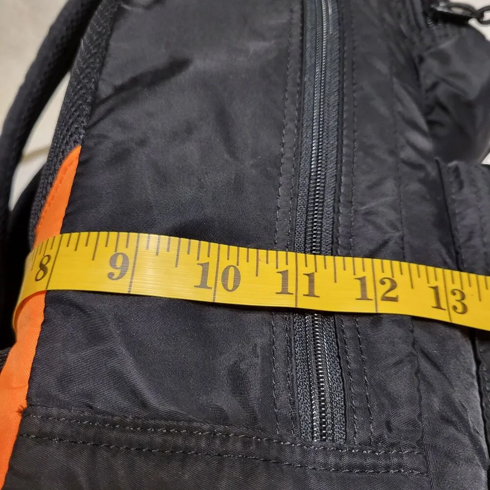 NEW ERA Commuter Small Rucksack Travel Black / Orange Backpack RARE